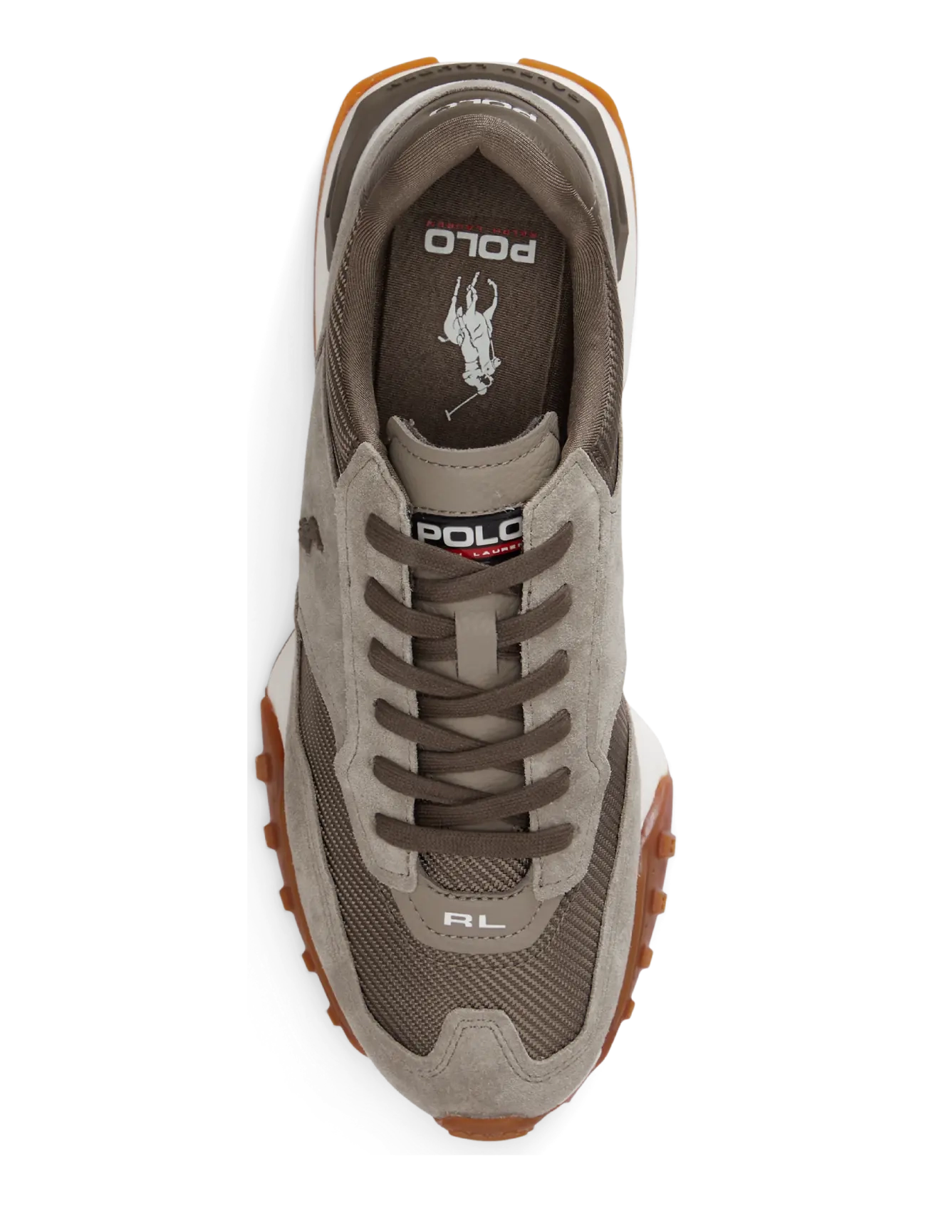 Polo Ralph Lauren - Eldridge Suede-Paneled Sneaker - low-top sneaker - earth grey/bungee - 3