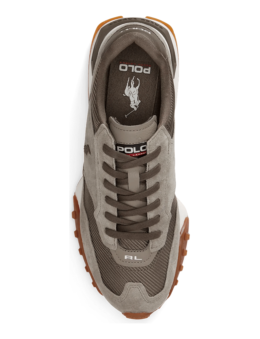 Polo Ralph Lauren - Eldridge Suede-Paneled Sneaker - low-top sneaker - earth grey/bungee - 3