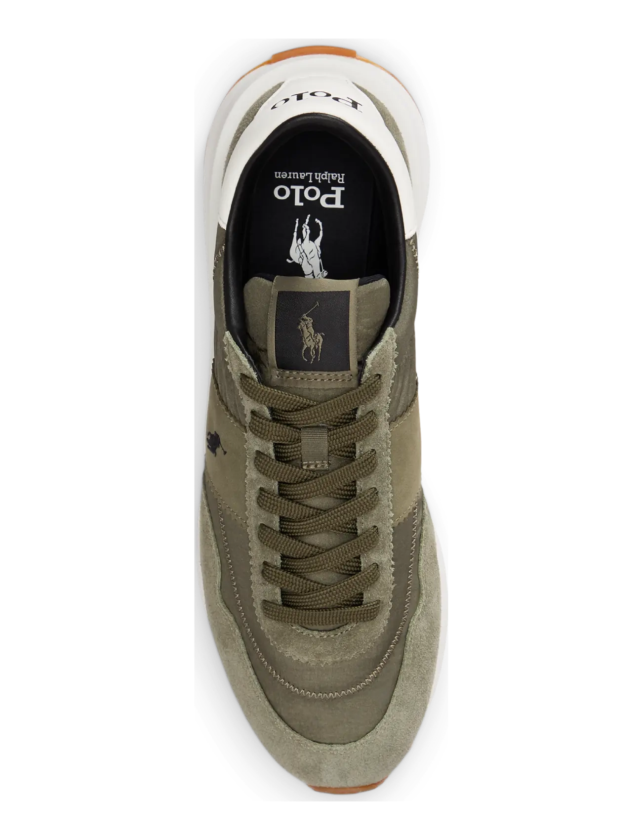 Polo Ralph Lauren - Train 89 Suede-Paneled Sneaker - lave sneakers - cruise olive - 2