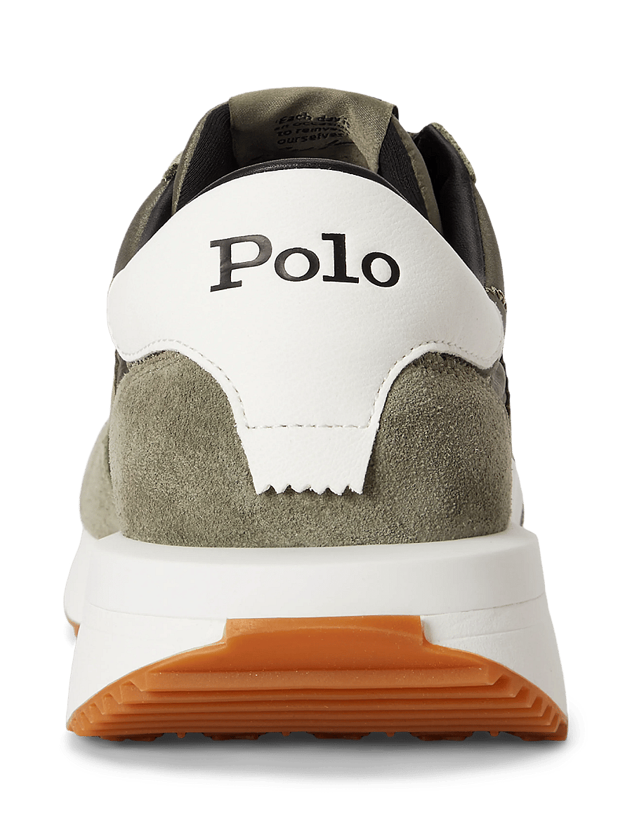 Polo Ralph Lauren - Train 89 Suede-Paneled Sneaker - lave sneakers - cruise olive - 3