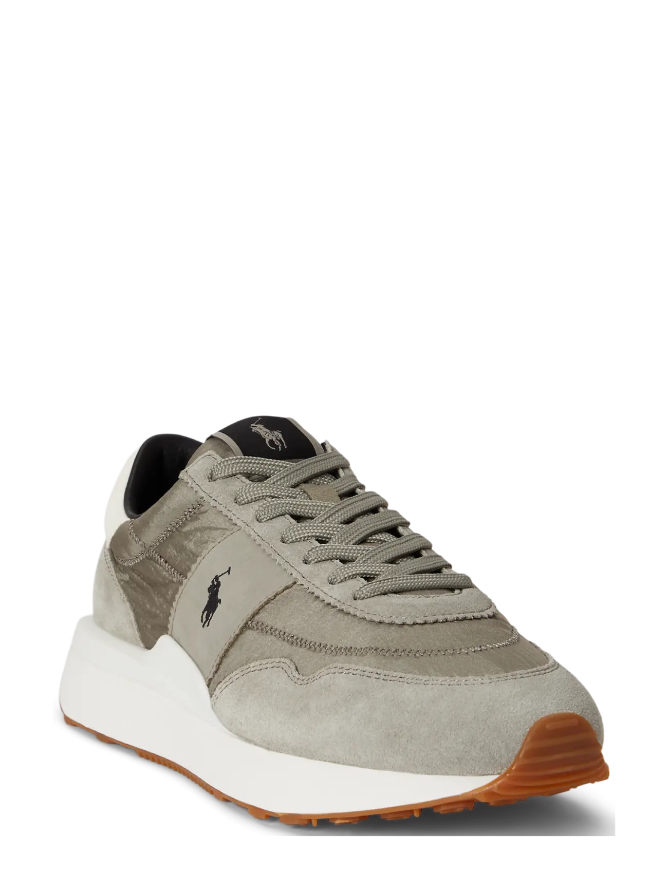 Polo Ralph Lauren Train 89 Suede-Paneled Sneaker - Shop by occasion - EARTH GREY / grey