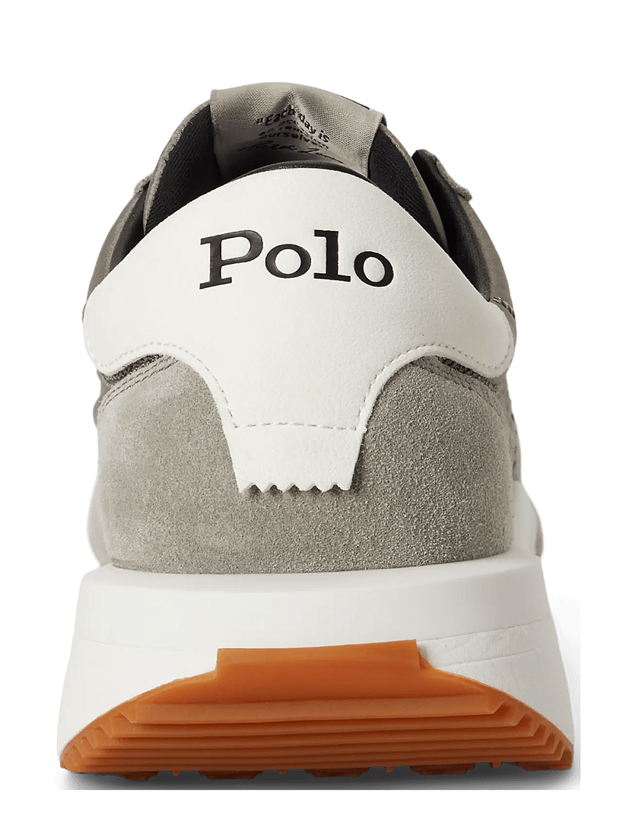 Polo Ralph Lauren - Train 89 Suede-Paneled Sneaker - low-top sneaker - earth grey - 3