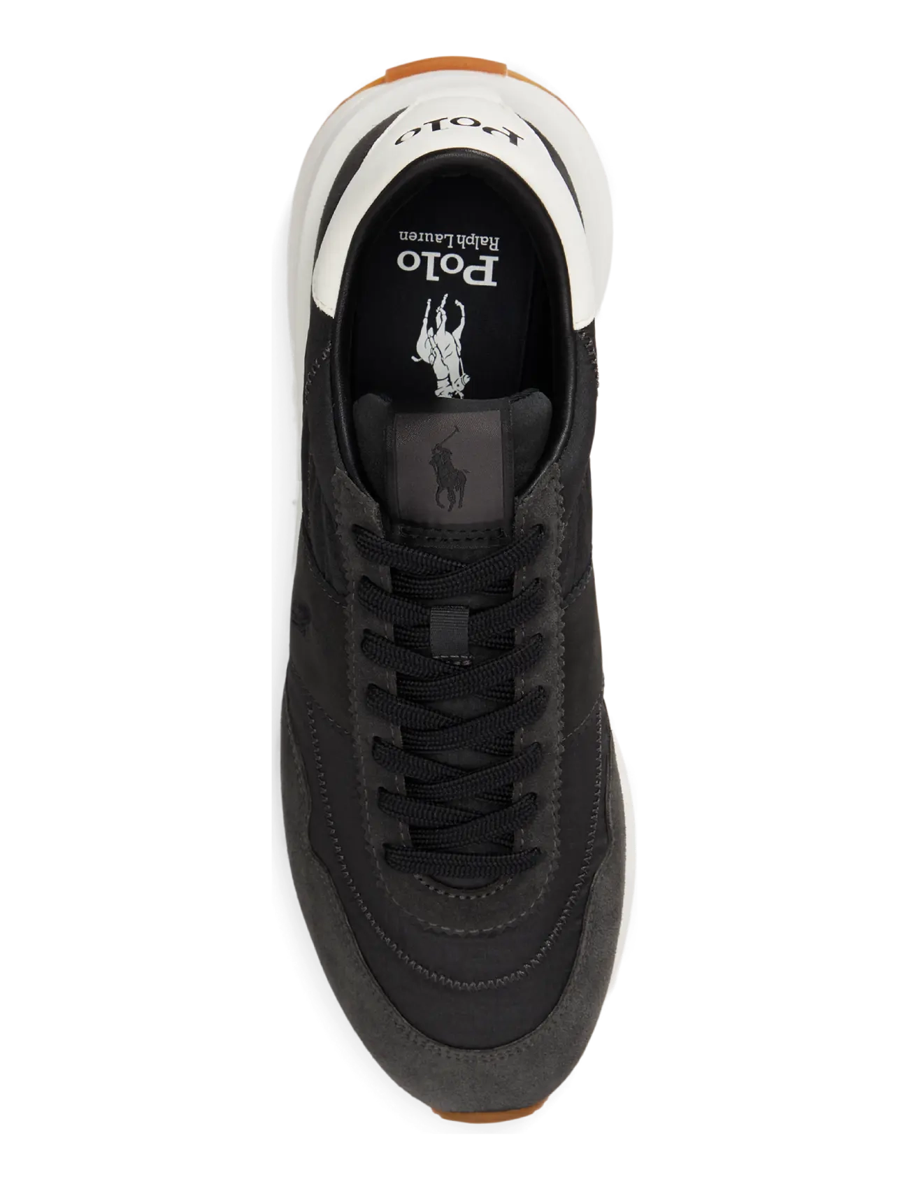 Polo Ralph Lauren - Train 89 Suede-Paneled Sneaker - low-top sneaker - faded black - 1