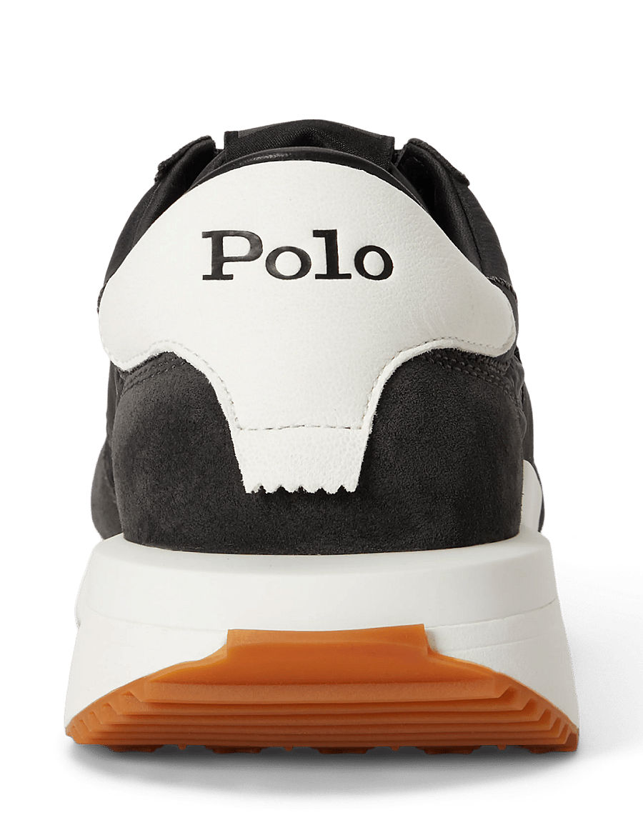 Polo Ralph Lauren - Train 89 Suede-Paneled Sneaker - low-top sneaker - faded black - 3