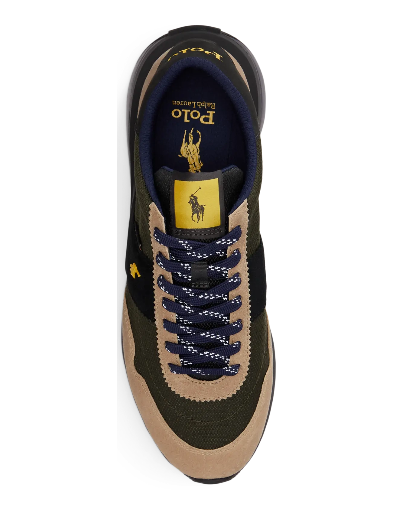 Polo Ralph Lauren - Train 89 Suede-Paneled Sneaker - lave sneakers - estate olive mult - 2