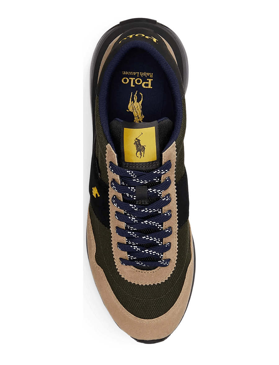 Polo Ralph Lauren - Train 89 Suede-Paneled Sneaker - lave sneakers - estate olive mult - 2