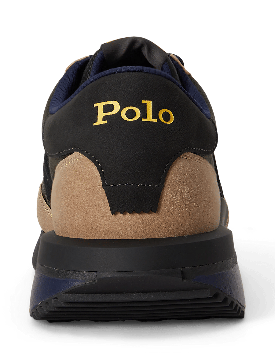 Polo Ralph Lauren - Train 89 Suede-Paneled Sneaker - lave sneakers - estate olive mult - 3