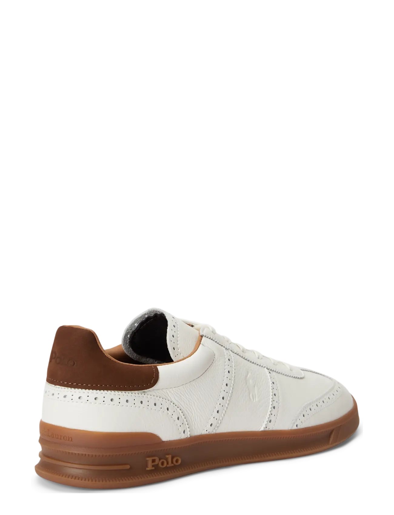 Polo Ralph Lauren - Heritage Aera Leather Brogue Sneaker - deckwash white - 1