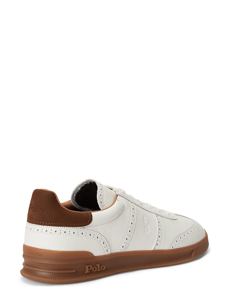 Polo Ralph Lauren - Heritage Aera Leather Brogue Sneaker - deckwash white - 1