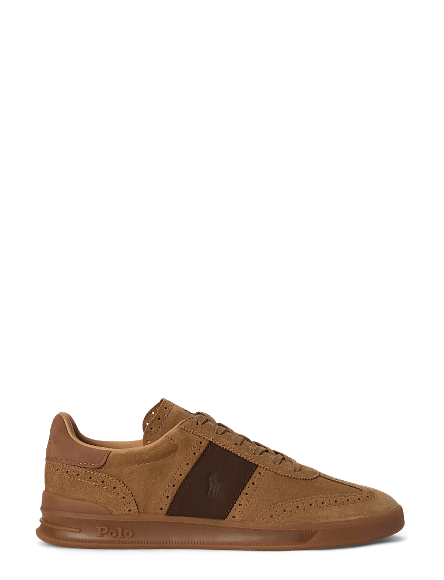 Polo Ralph Lauren - Heritage Aera Suede Brogue Sneaker - desert tan - 0