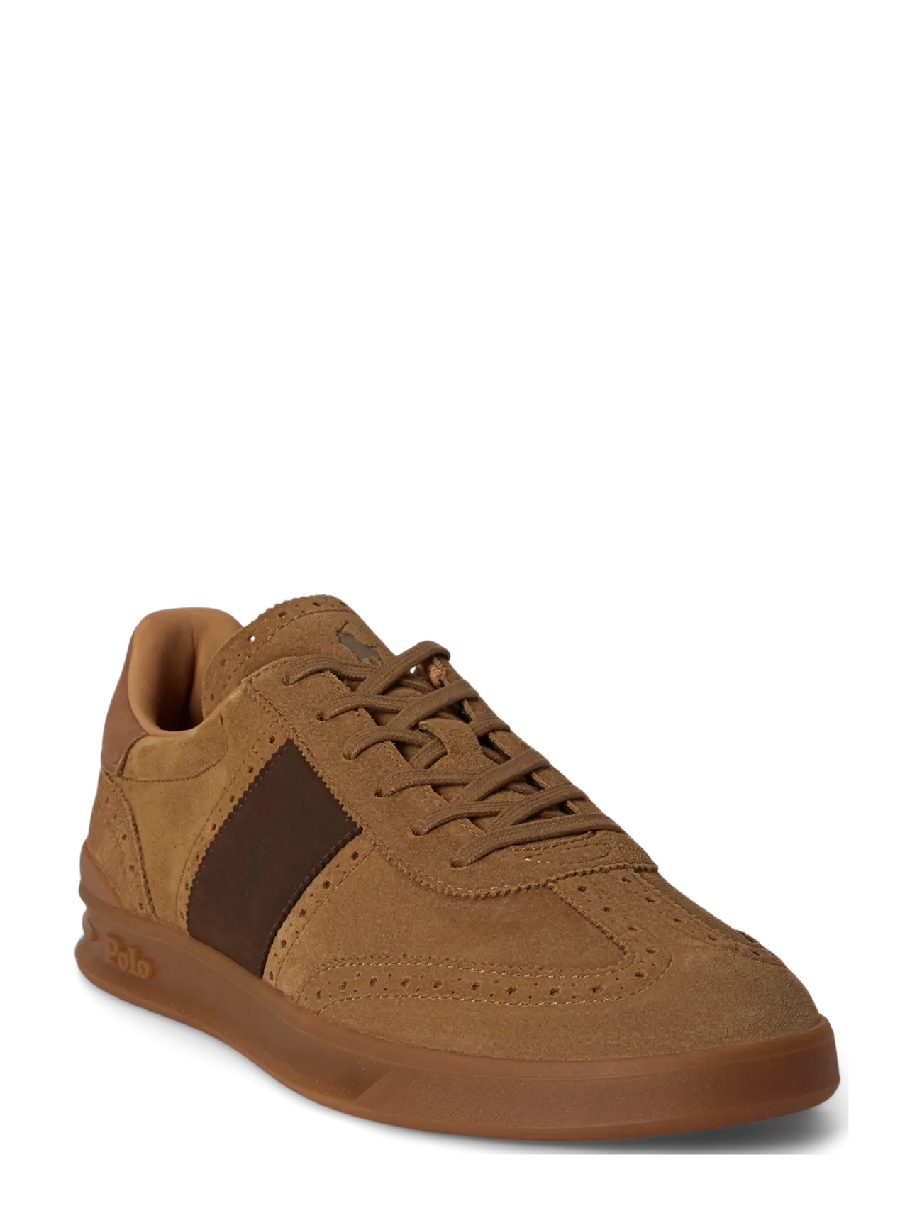 Polo Ralph Lauren - Heritage Aera Suede Brogue Sneaker - desert tan - 1
