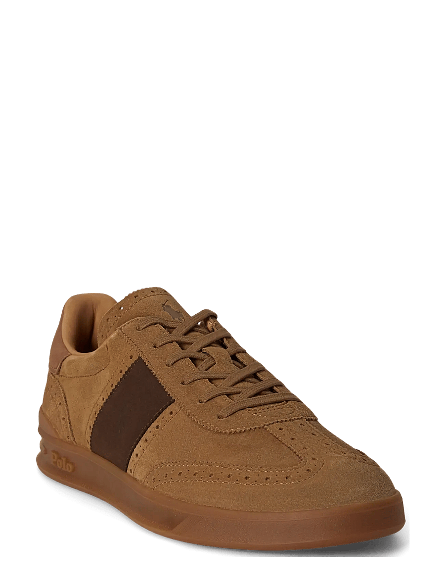 Polo Ralph Lauren - Heritage Aera Suede Brogue Sneaker - desert tan - 1