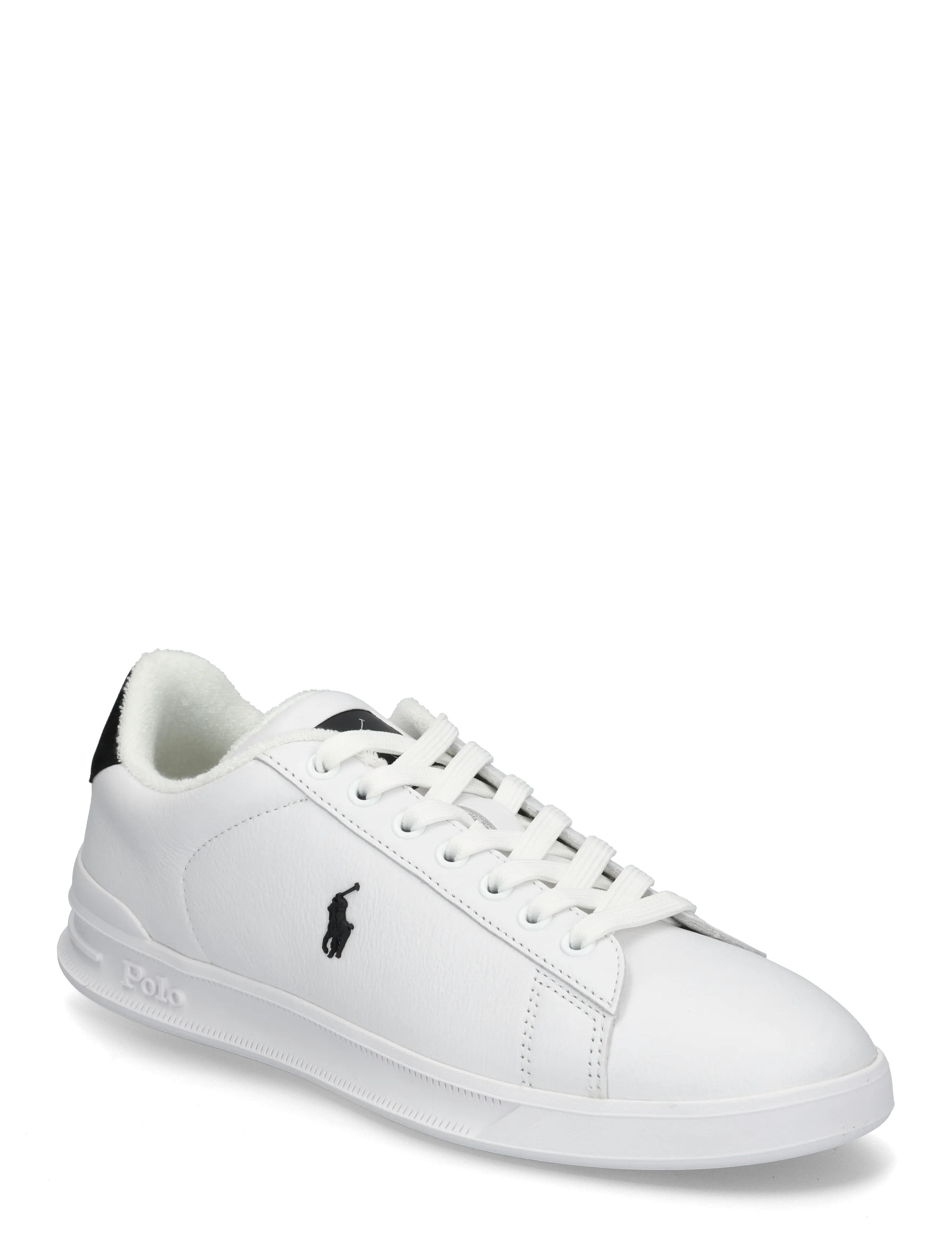 Polo Ralph Lauren Heritage Court II Leather Sneaker - Sneaker - WHITE/BLACK / white