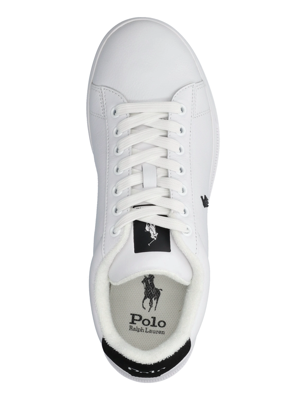 Polo Ralph Lauren - LEATHER-HRT CRT III-SK-LTL - lave sneakers - white/black - 3