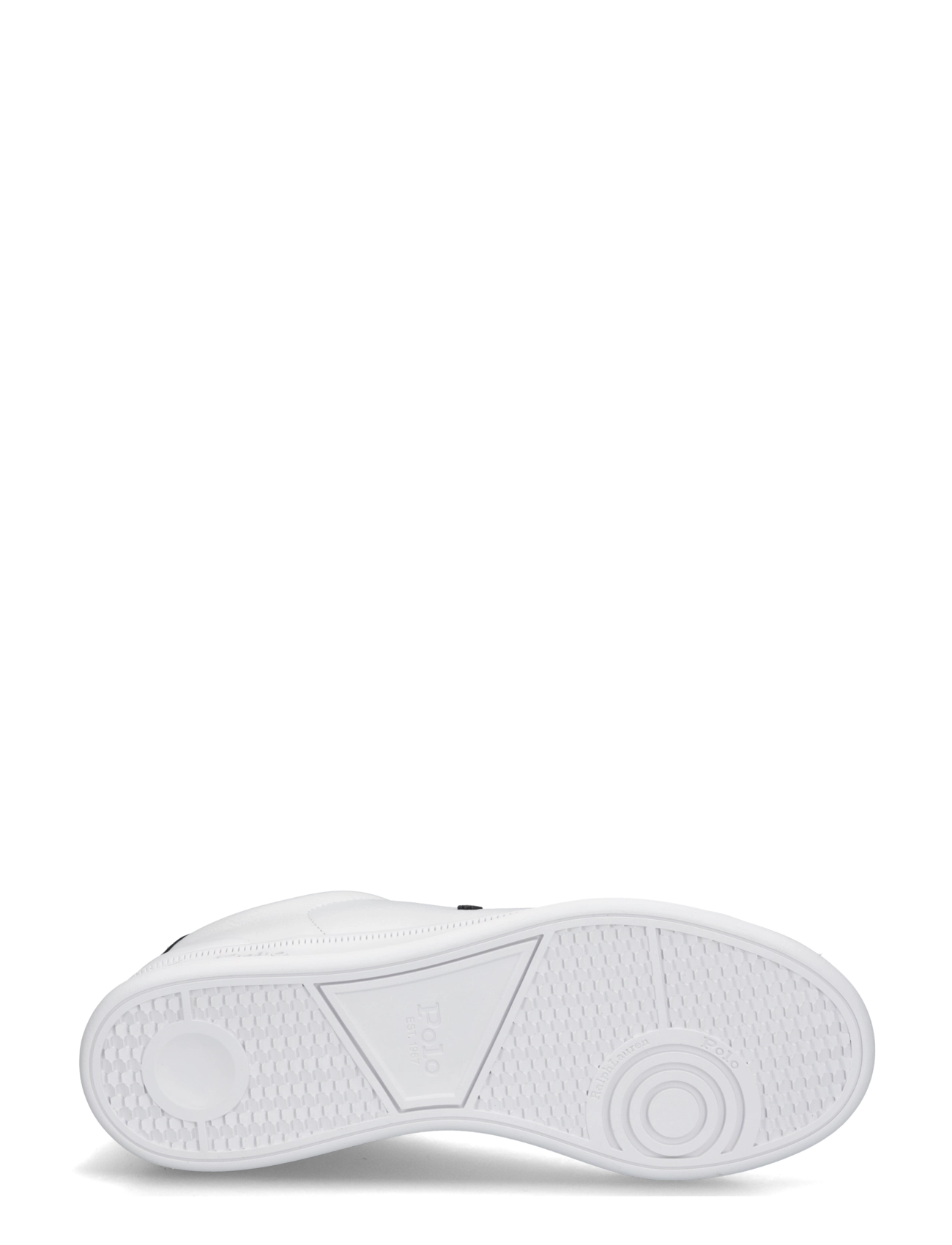 Polo Ralph Lauren - LEATHER-HRT CRT III-SK-LTL - lave sneakers - white/black - 4