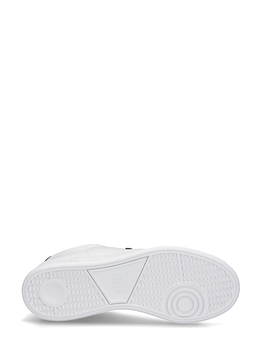 Polo Ralph Lauren - LEATHER-HRT CRT III-SK-LTL - lave sneakers - white/black - 4
