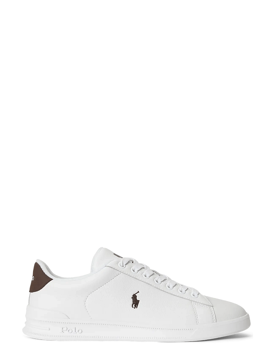 Polo Ralph Lauren - Heritage Court II Leather Sneaker - low-top sneaker - white/dark brown - 0