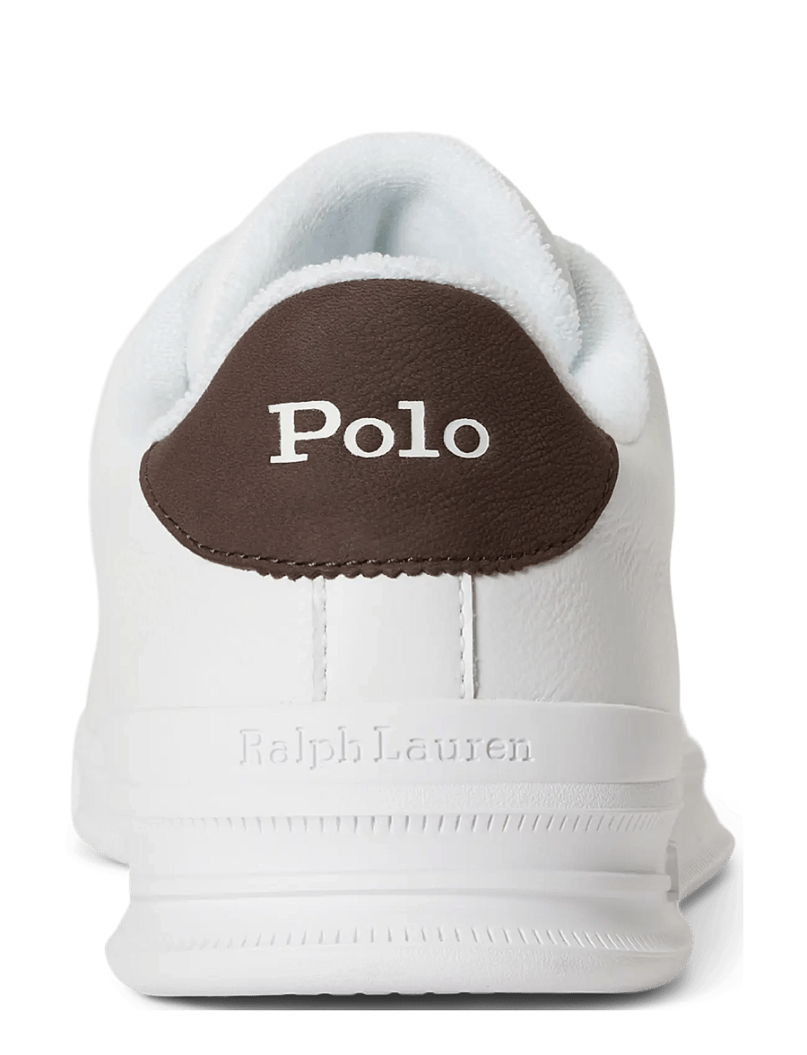 Polo Ralph Lauren - Heritage Court II Leather Sneaker - low-top sneaker - white/dark brown - 1