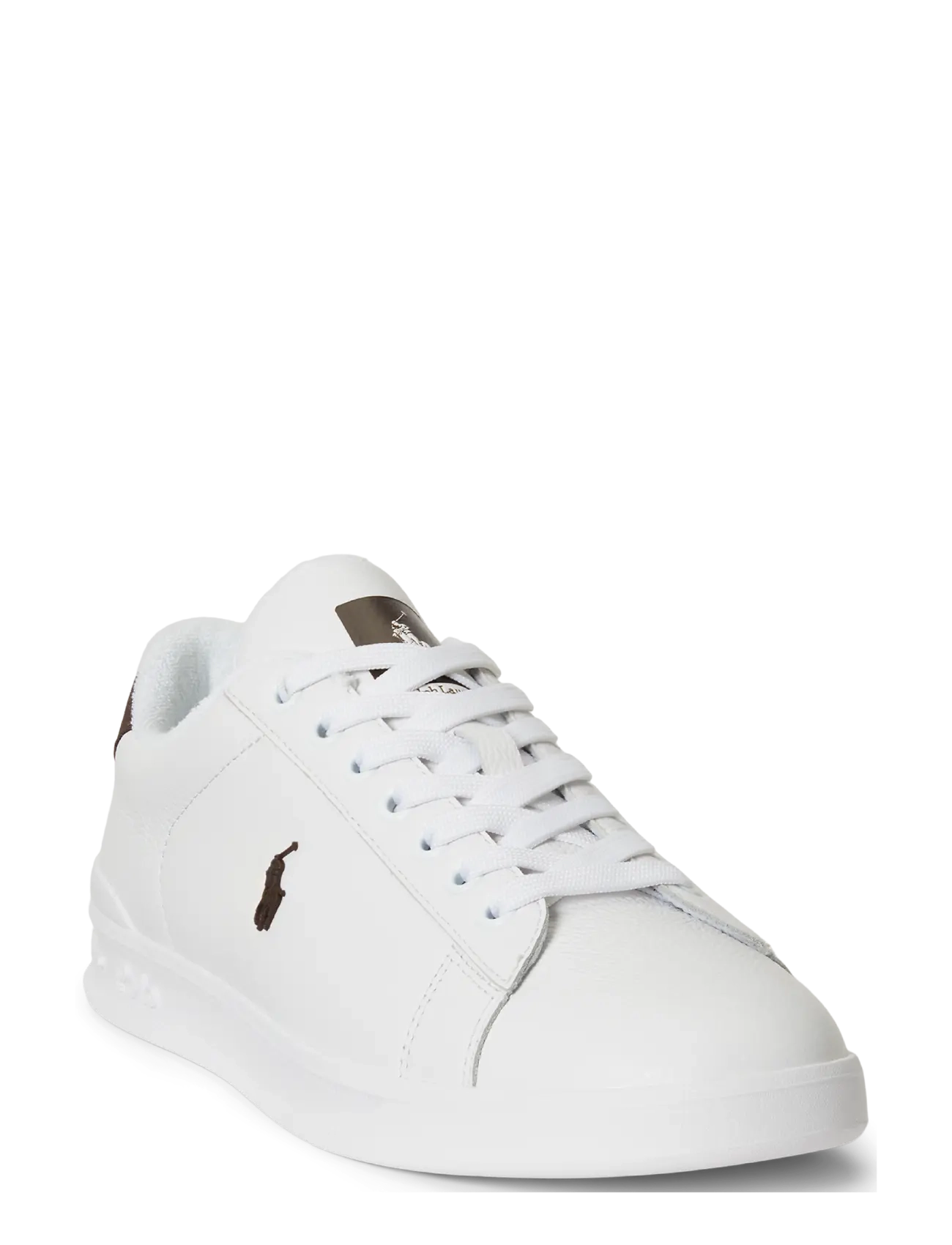 Polo Ralph Lauren - Heritage Court II Leather Sneaker - low-top sneaker - white/dark brown - 2
