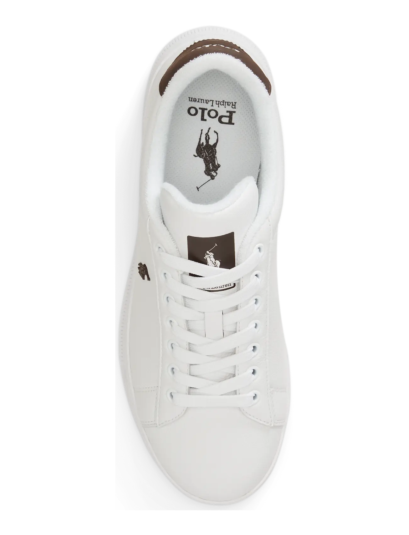 Polo Ralph Lauren - Heritage Court II Leather Sneaker - low-top sneaker - white/dark brown - 3