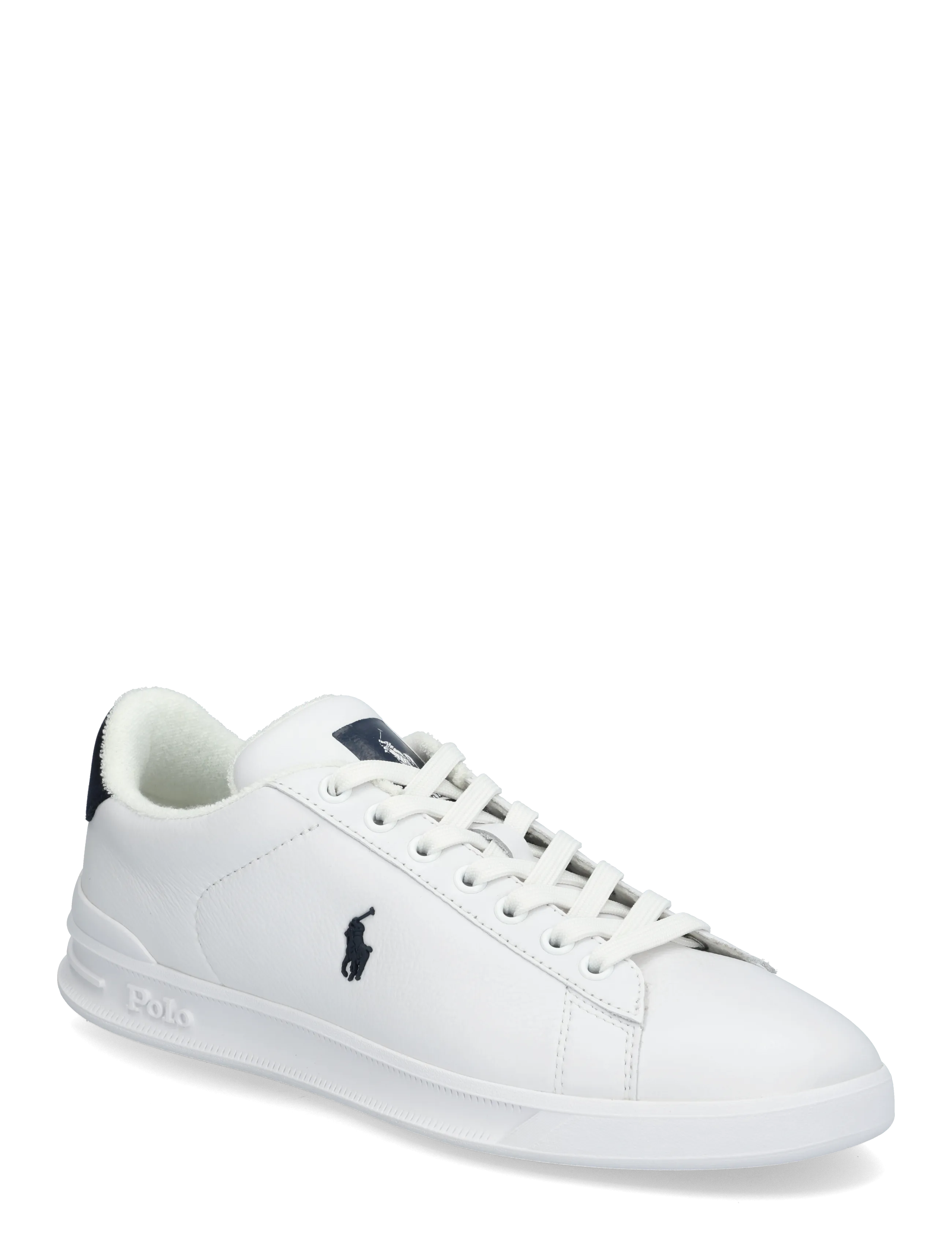 Polo Ralph Lauren Heritage Court II Leather Sneaker - Shoes - WHITE/NAVY / white