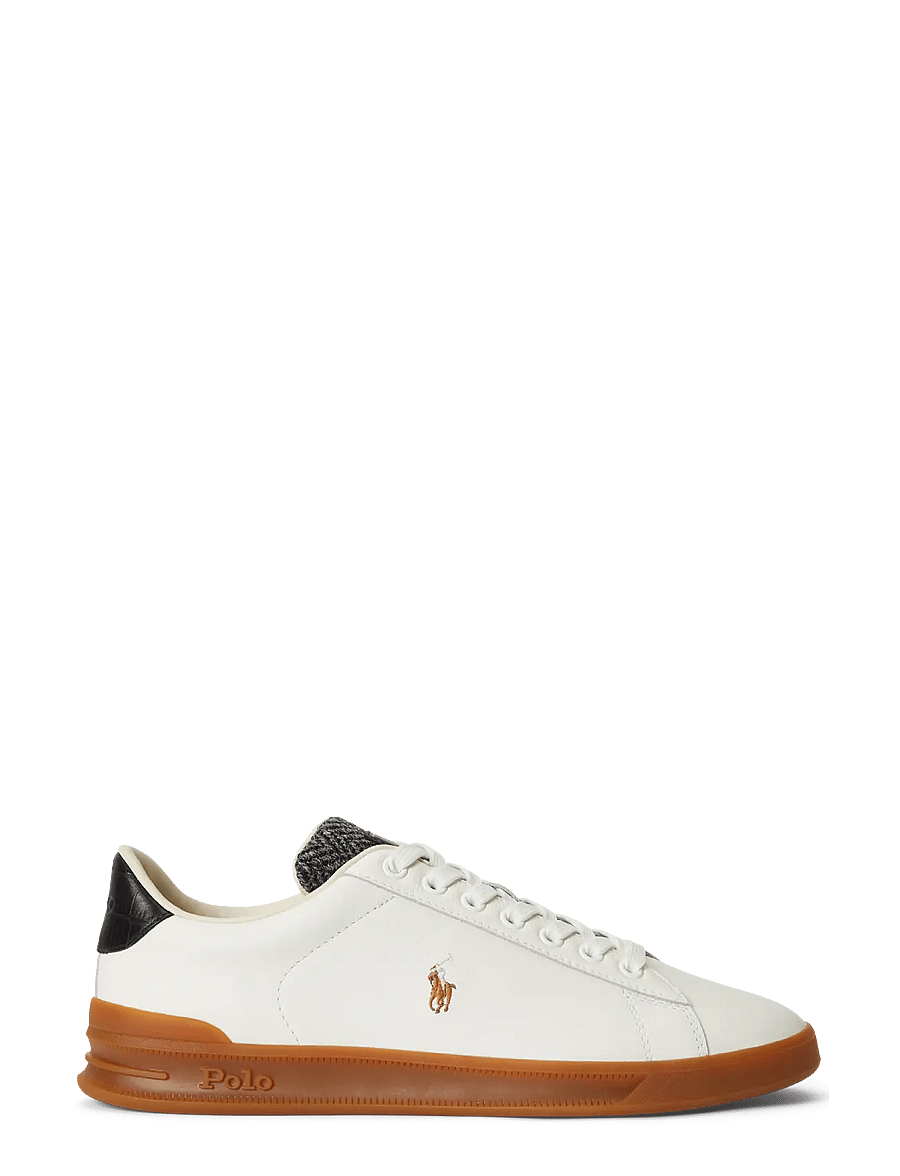 Polo Ralph Lauren - Heritage Court II Leather-Tweed Sneaker - madala säärega - deckwash white/bl - 0