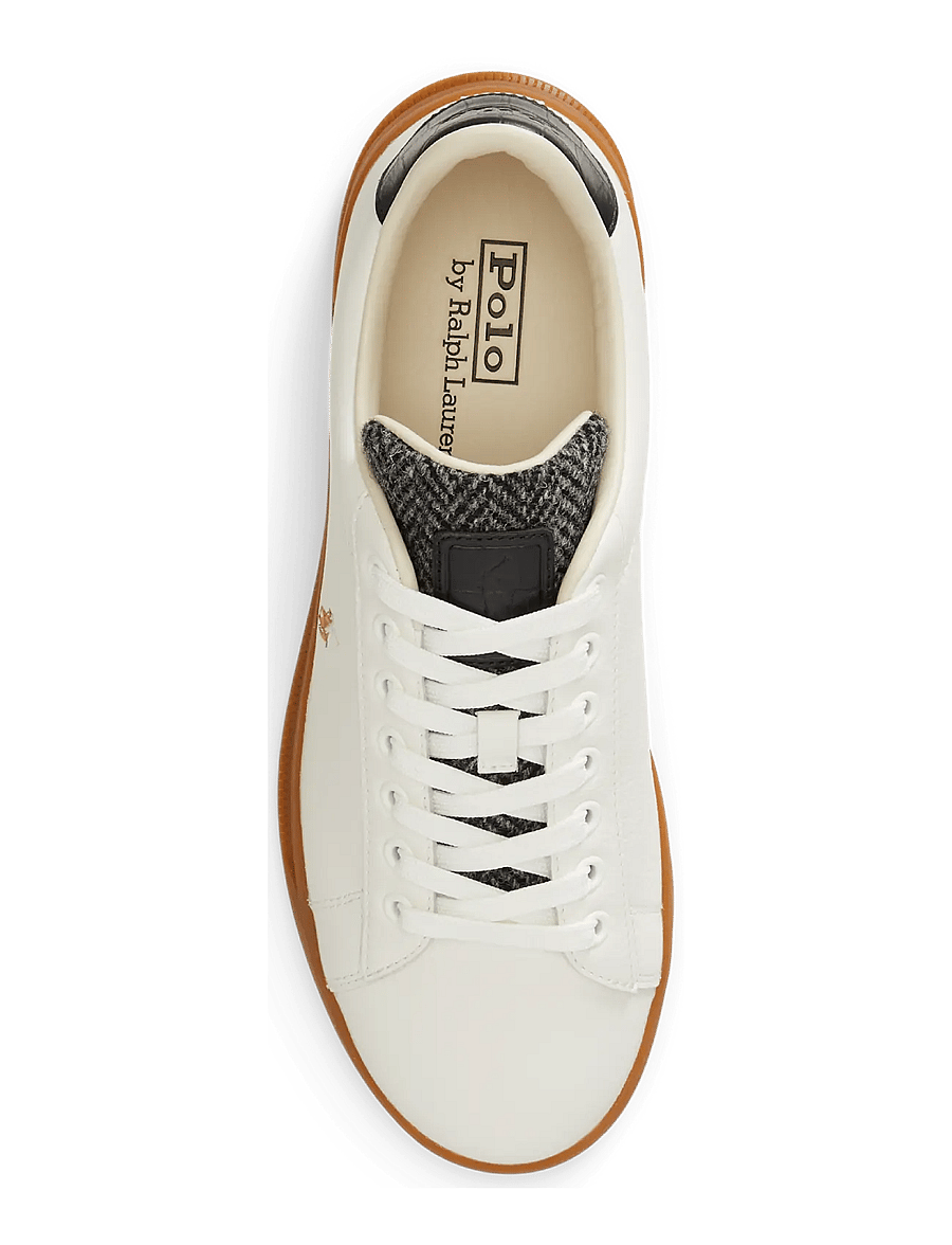 Polo Ralph Lauren - Heritage Court II Leather-Tweed Sneaker - madala säärega - deckwash white/bl - 1
