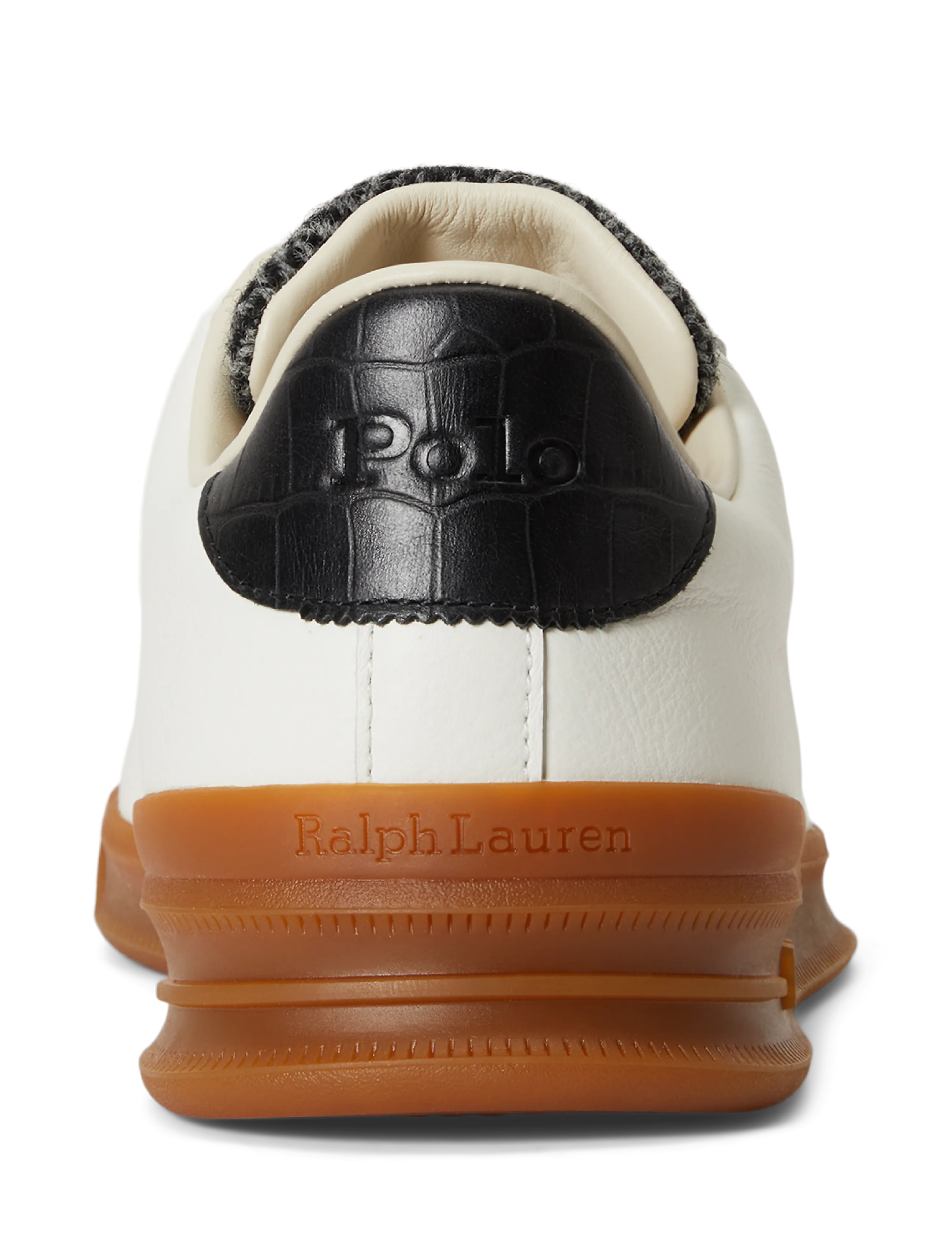 Polo Ralph Lauren - Heritage Court II Leather-Tweed Sneaker - madala säärega - deckwash white/bl - 3