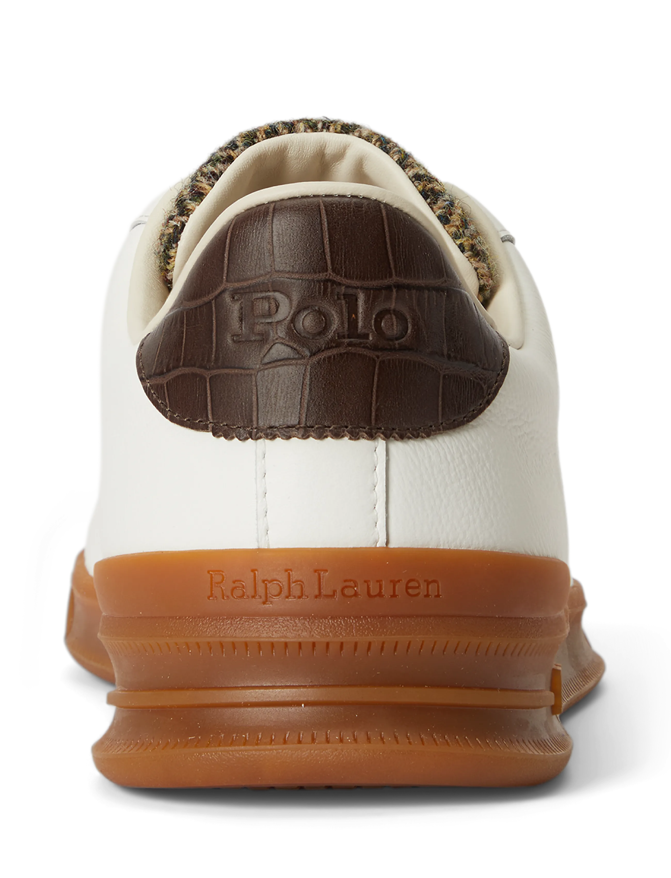 Polo Ralph Lauren - Heritage Court II Leather-Tweed Sneaker - nach anlass kaufen - deckwash white/br - 3