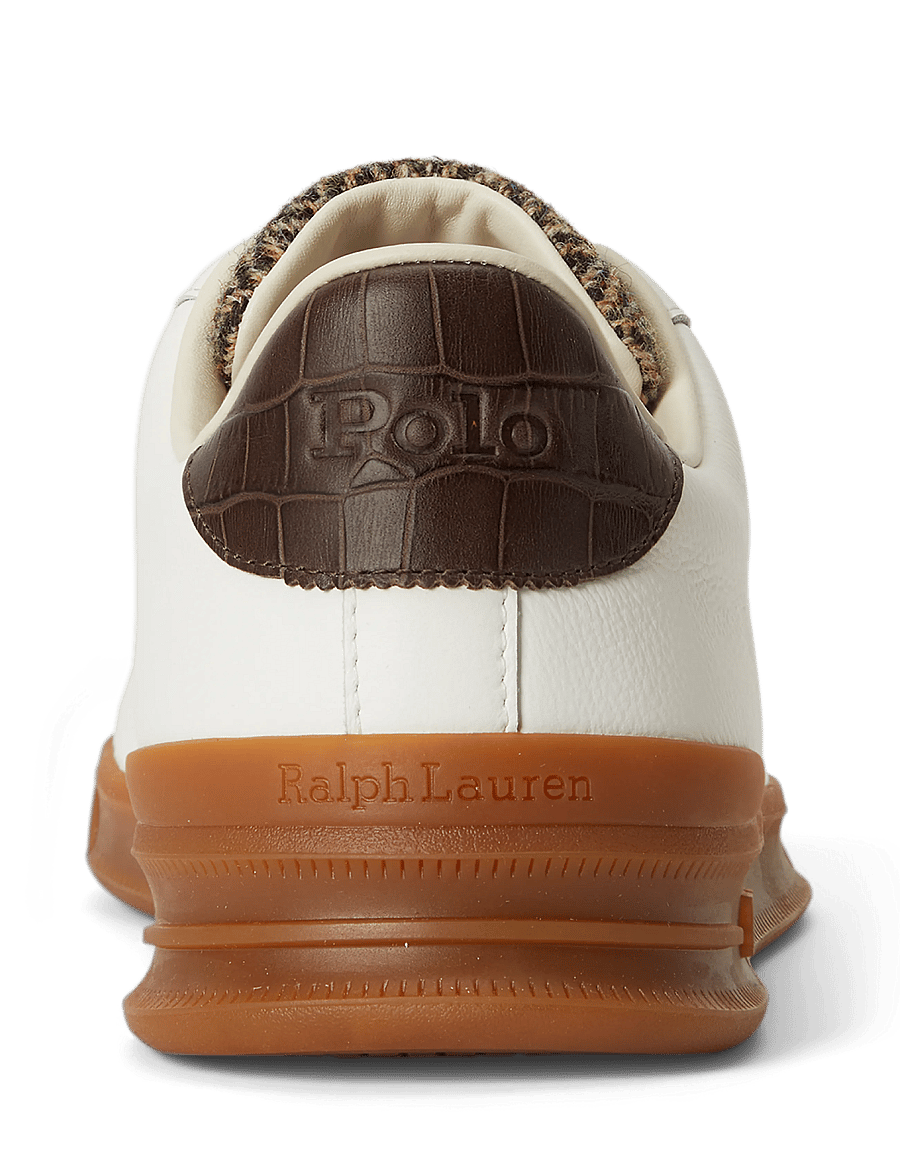 Polo Ralph Lauren - Heritage Court II Leather-Tweed Sneaker - nach anlass kaufen - deckwash white/br - 3