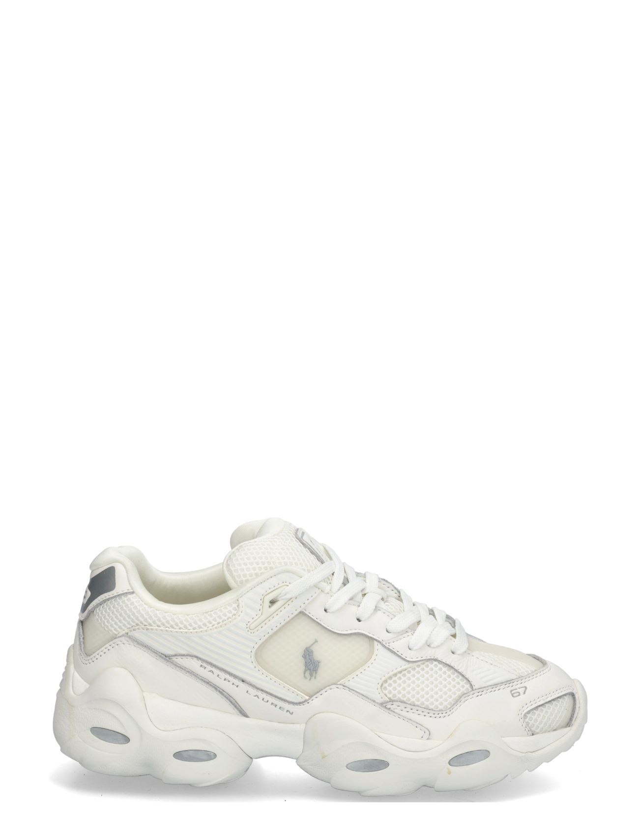Polo Ralph Lauren - MESH/LEATHER-TRACKSTR 300-SK-LTL - low-top sneaker - deckwash white - 2