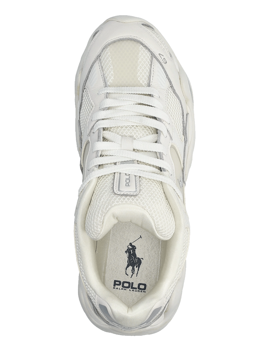 Polo Ralph Lauren - MESH/LEATHER-TRACKSTR 300-SK-LTL - low-top sneaker - deckwash white - 3