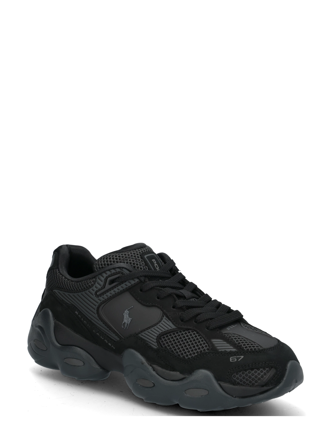 Polo Ralph Lauren MESH/NUBUCK-TRACKSTR 300-SK-LTL - Schuhe - BLACK/FADED BLACK / black