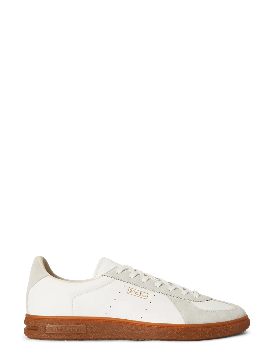 Polo Ralph Lauren - Bedford Dress Leather-Suede Sneaker - deckwash white/gr - 0