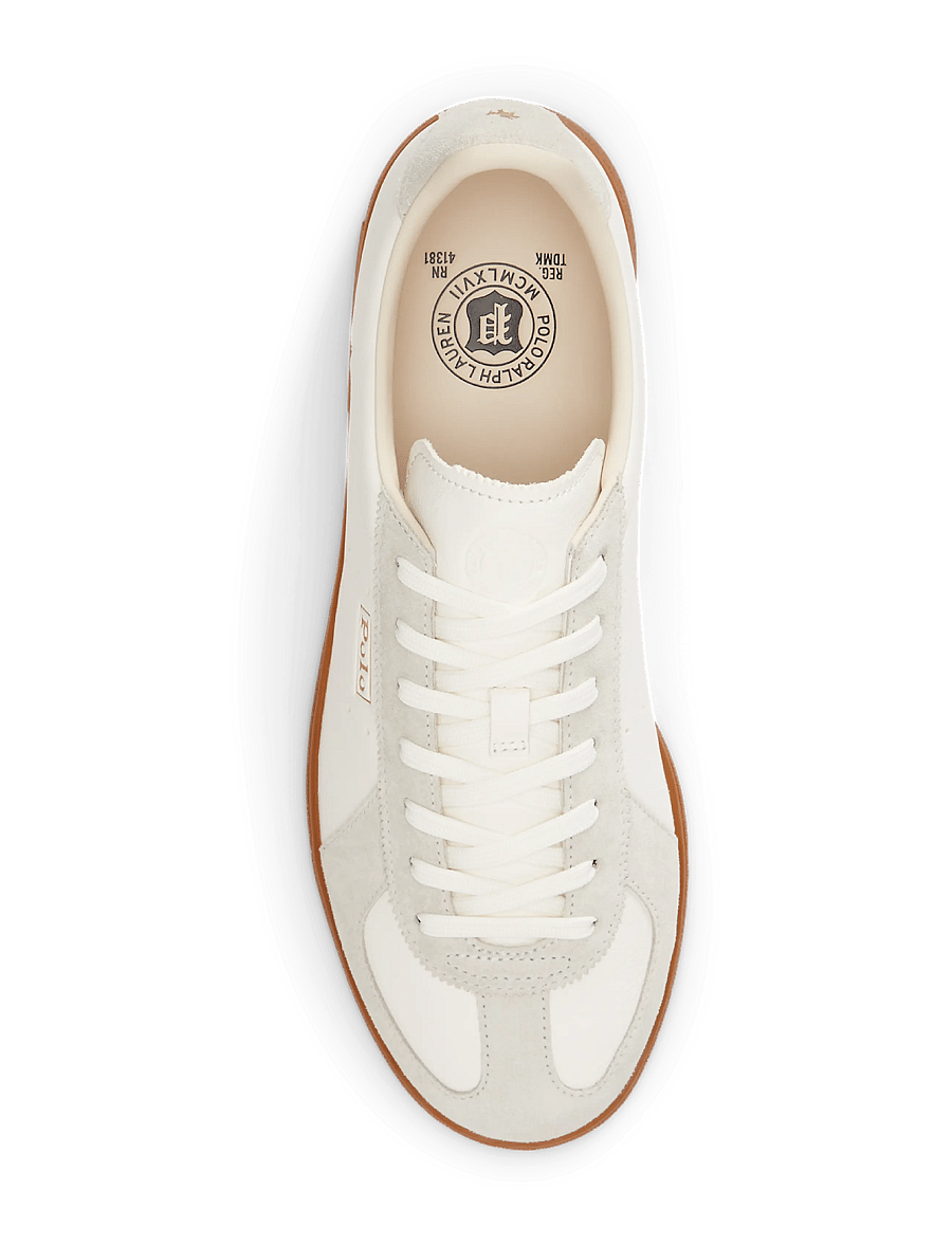 Polo Ralph Lauren - Bedford Dress Leather-Suede Sneaker - deckwash white/gr - 1