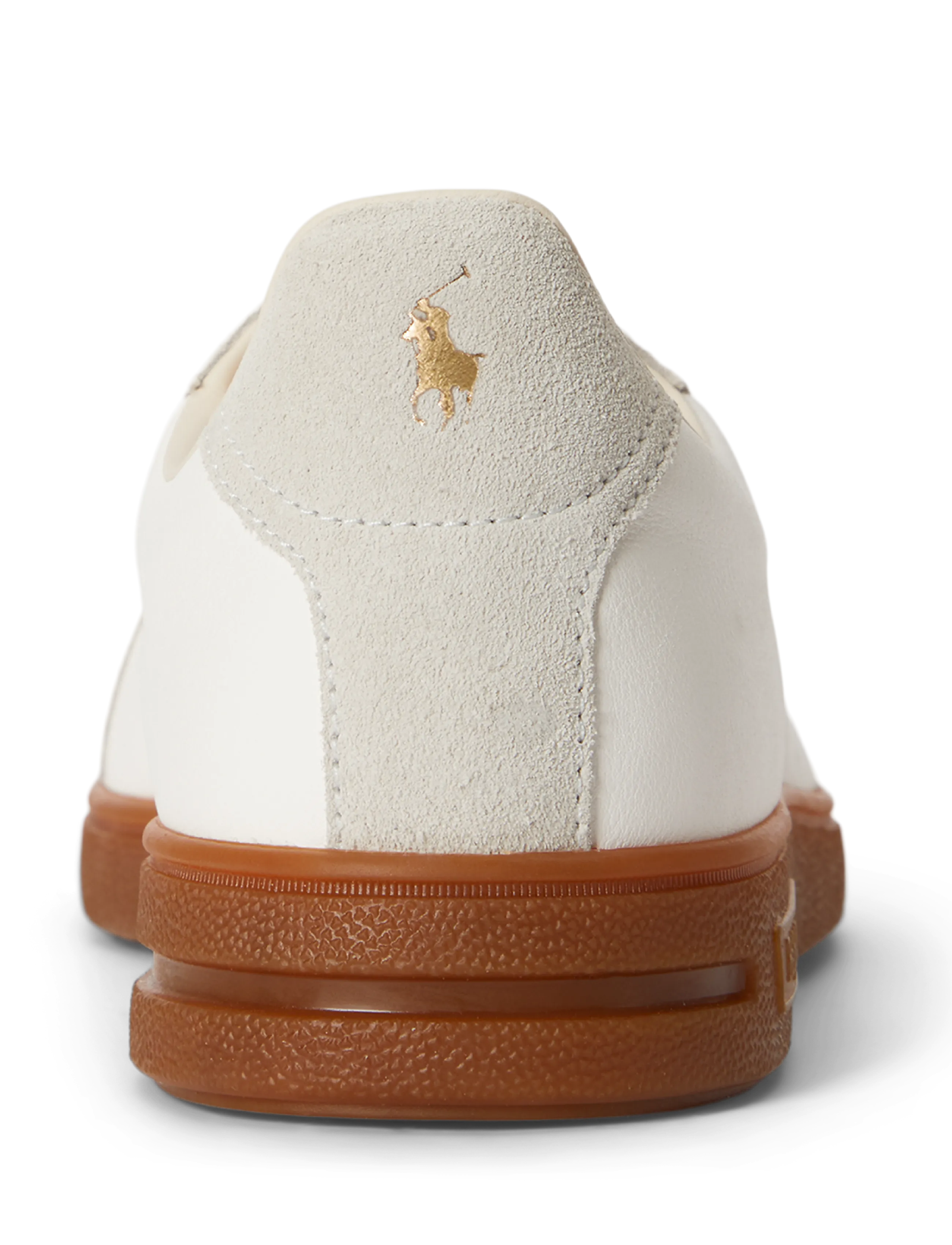 Polo Ralph Lauren - Bedford Dress Leather-Suede Sneaker - deckwash white/gr - 3