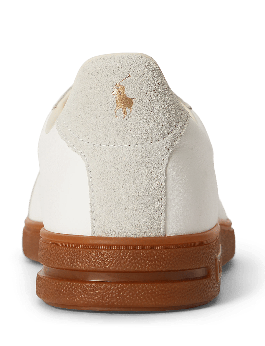 Polo Ralph Lauren - Bedford Dress Leather-Suede Sneaker - deckwash white/gr - 3