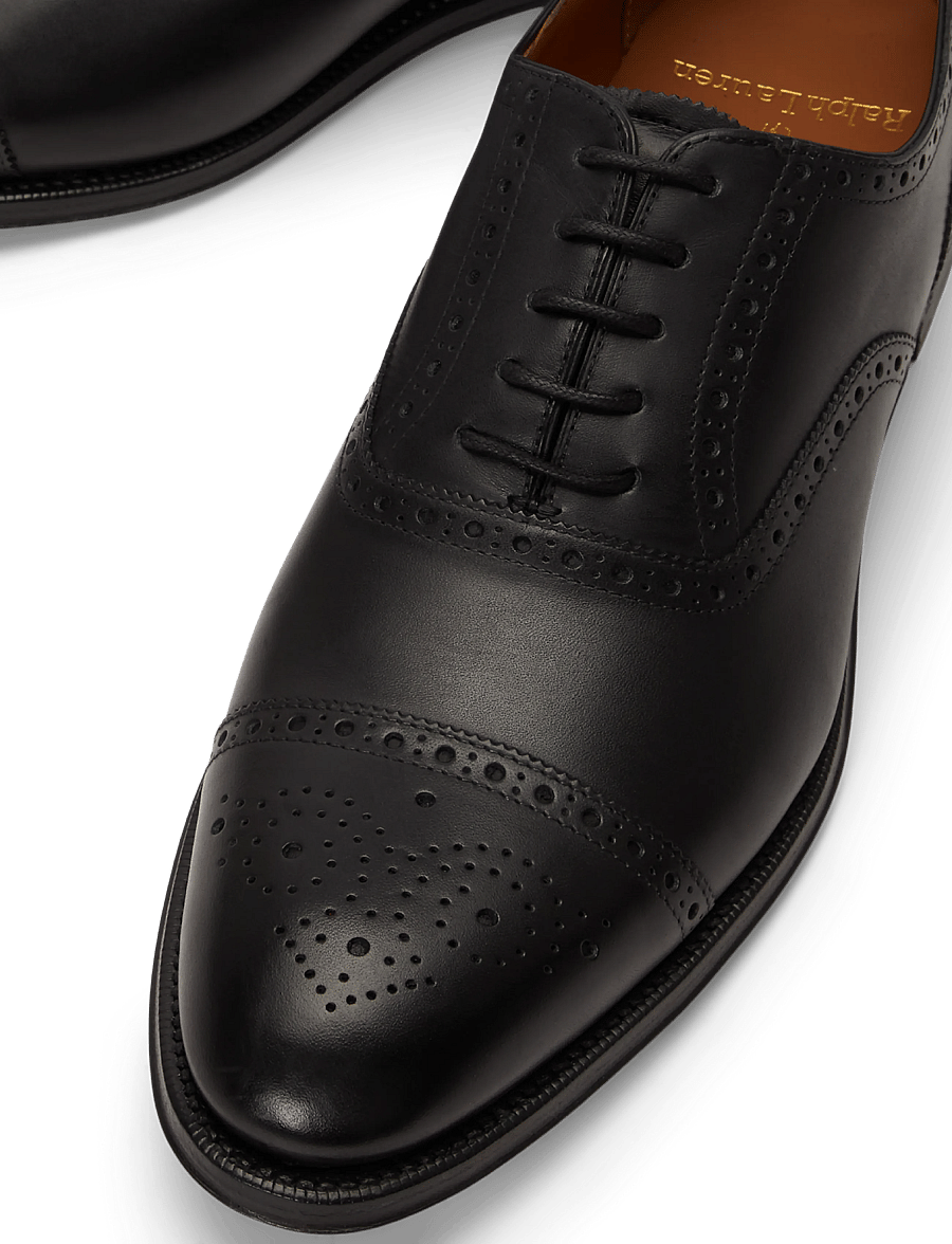 Polo Ralph Lauren - Maestra Calfskin Cap-Toe Shoe - business - black - 4