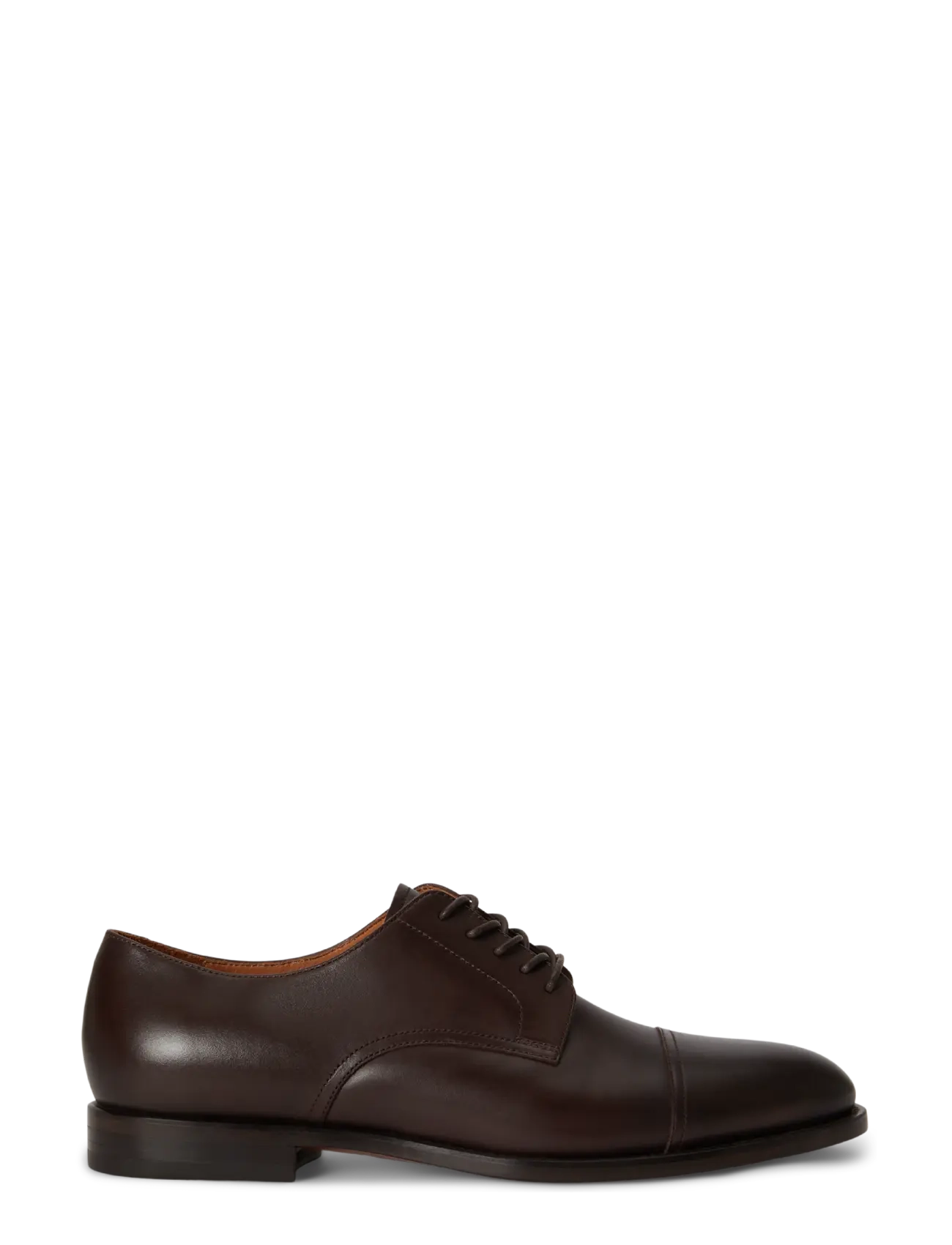 Polo Ralph Lauren Owen Leather Cap-Toe Shoe - Schuhe - DARK BROWN / brown