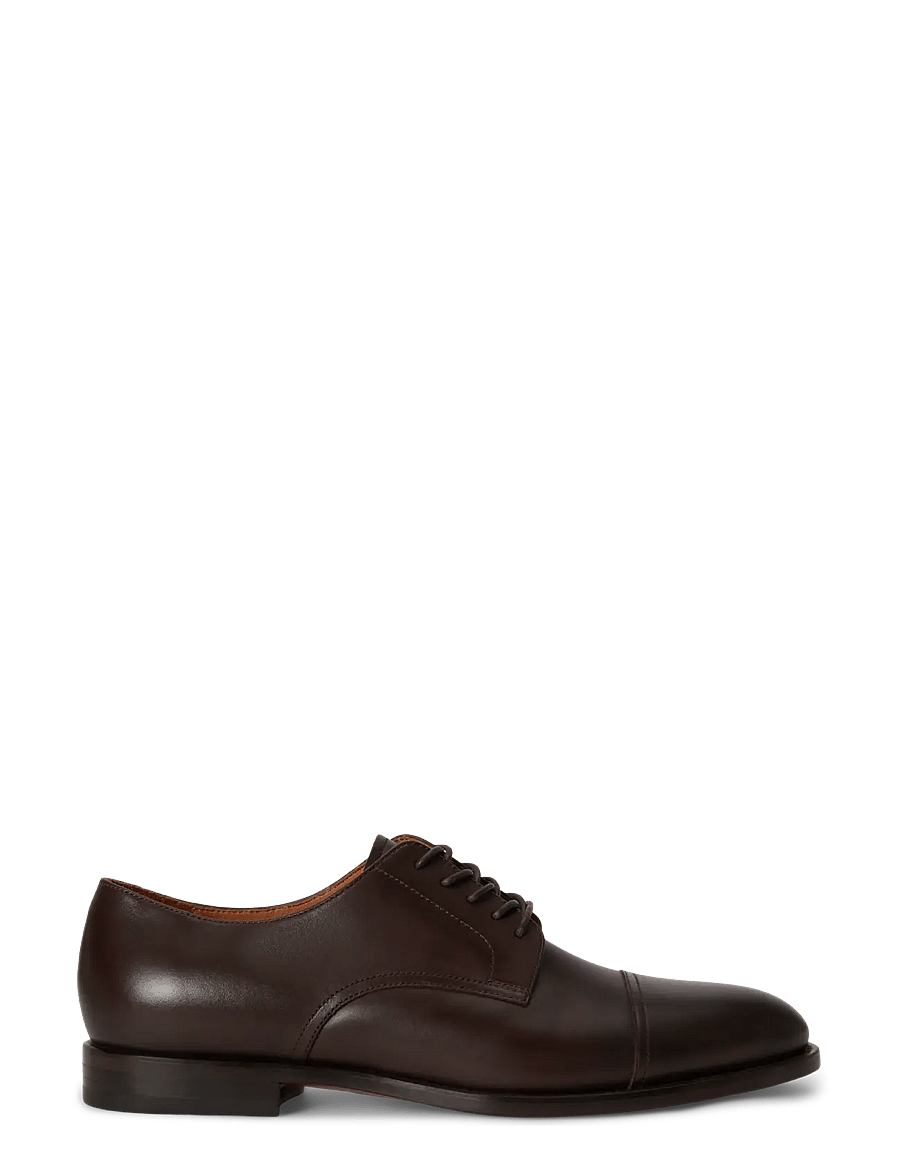 Polo Ralph Lauren - Owen Leather Cap-Toe Shoe - oxford-schuhe - dark brown - 0