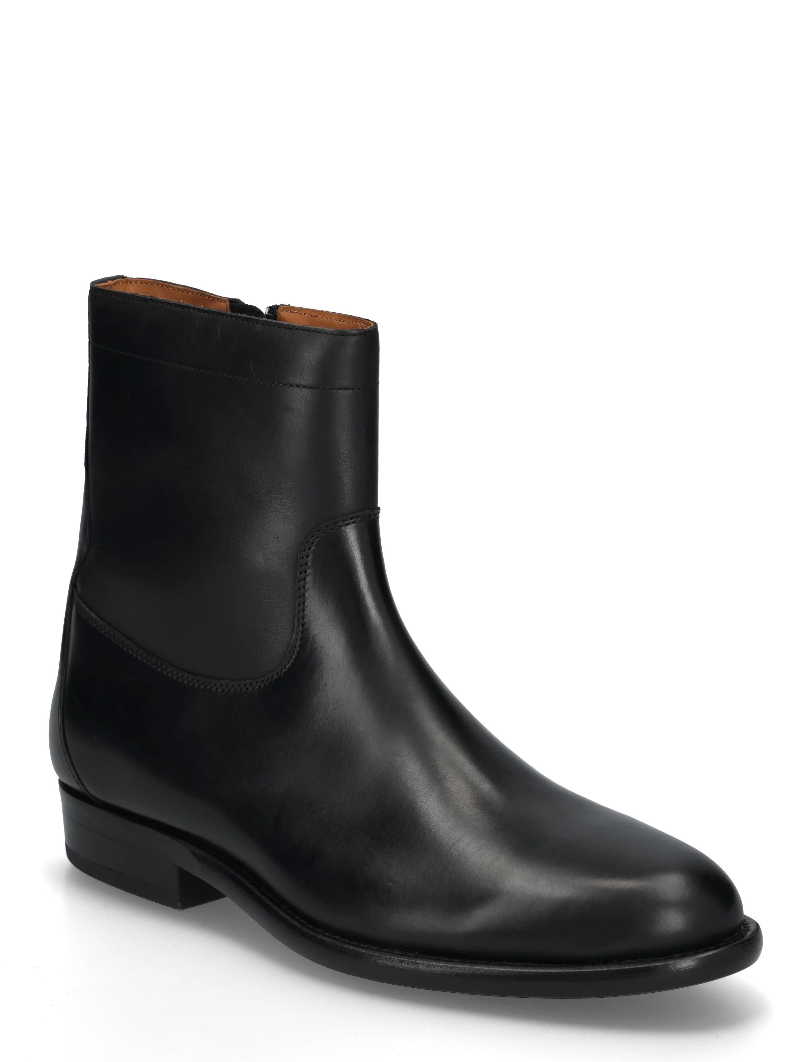 Polo Ralph Lauren Owen Leather Zip Ankle Boot - Chelsea Boots - BLACK / black