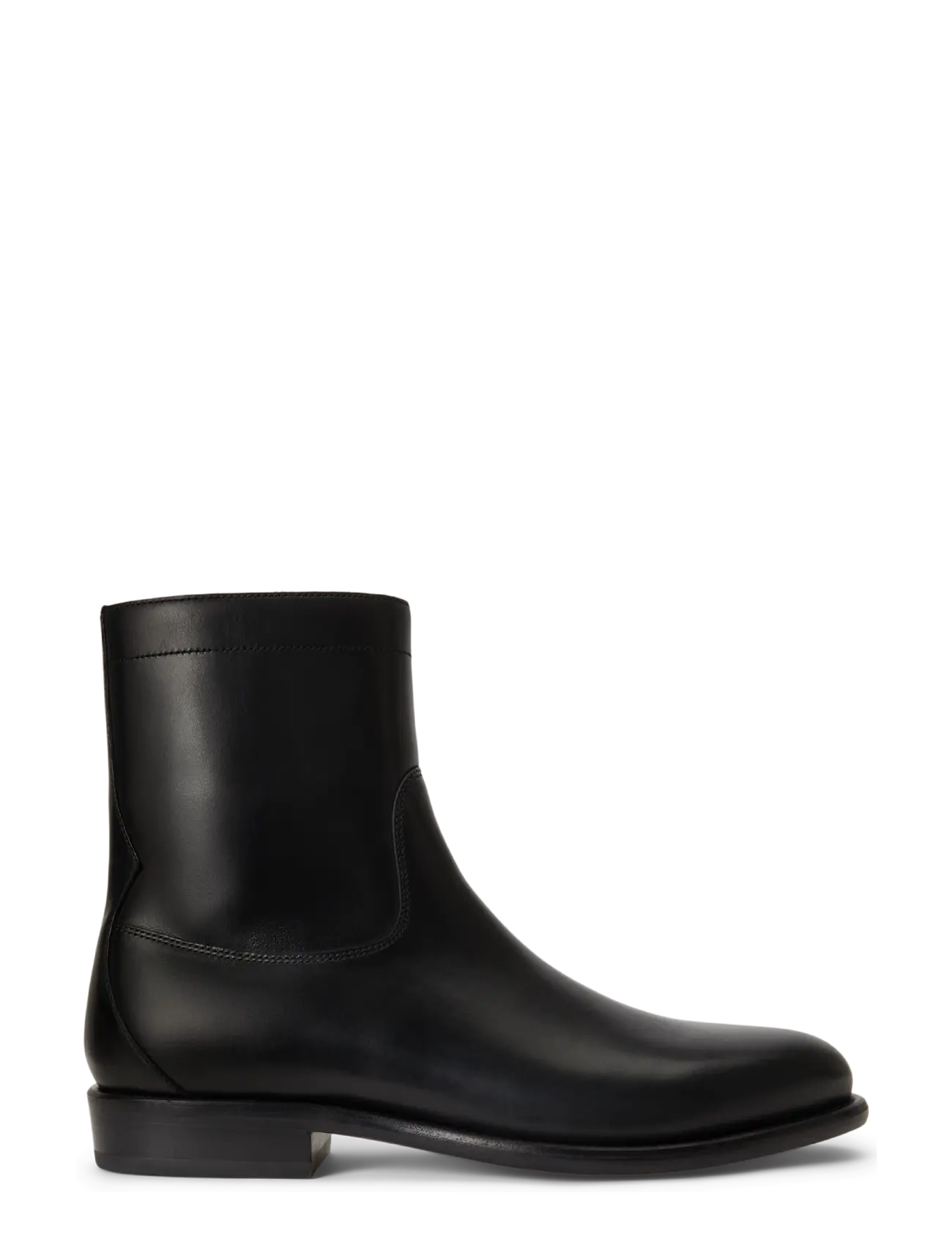 Polo Ralph Lauren Owen Leather Zip Ankle Boot - Inspiratsioon - BLACK / black