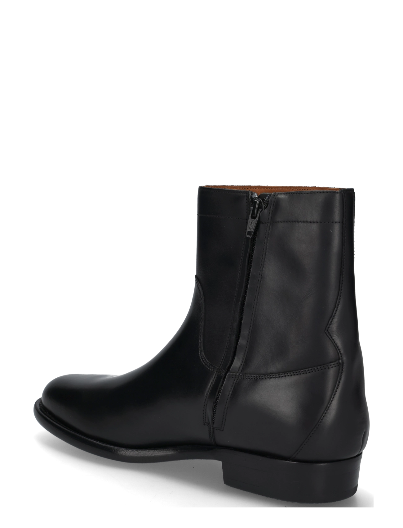Polo Ralph Lauren - Owen Leather Zip Ankle Boot - chelsea-saapad - black - 1