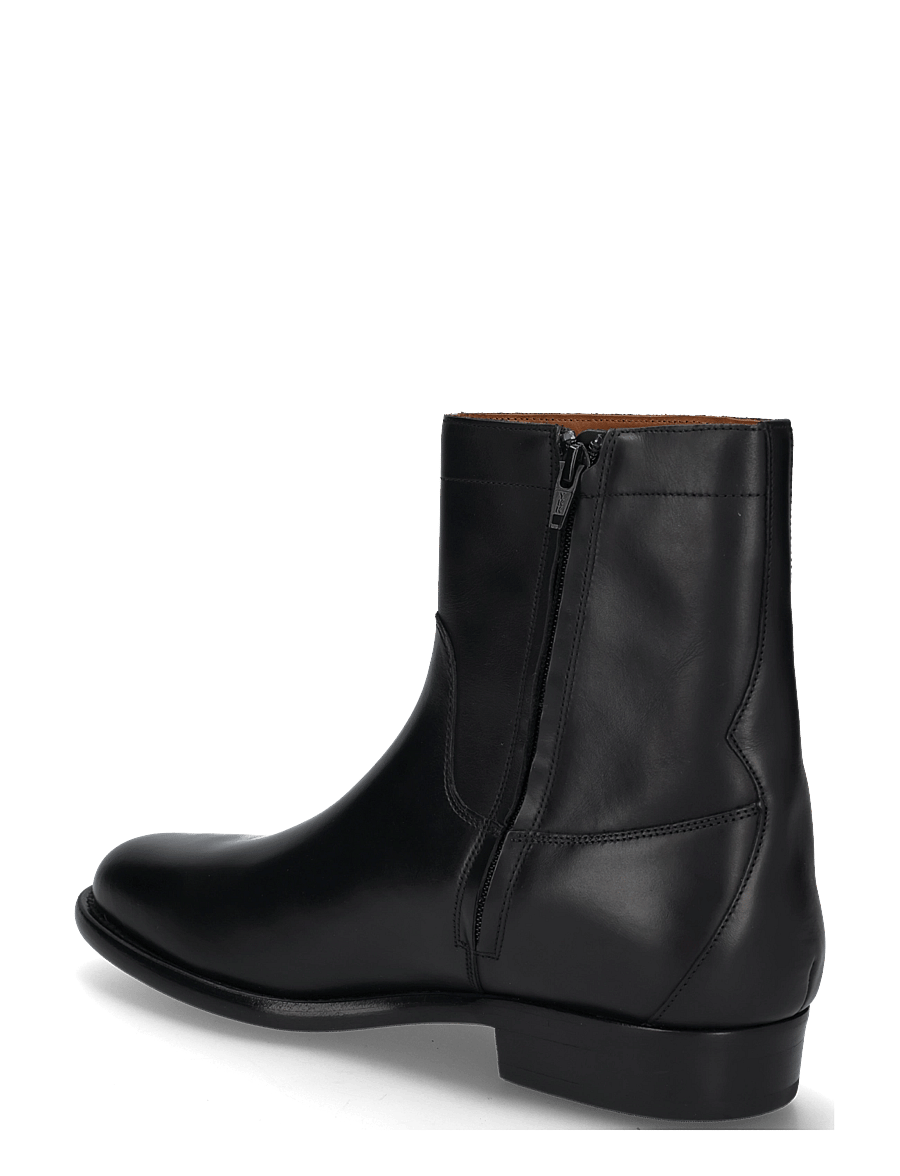 Polo Ralph Lauren - Owen Leather Zip Ankle Boot - chelsea-saapad - black - 1
