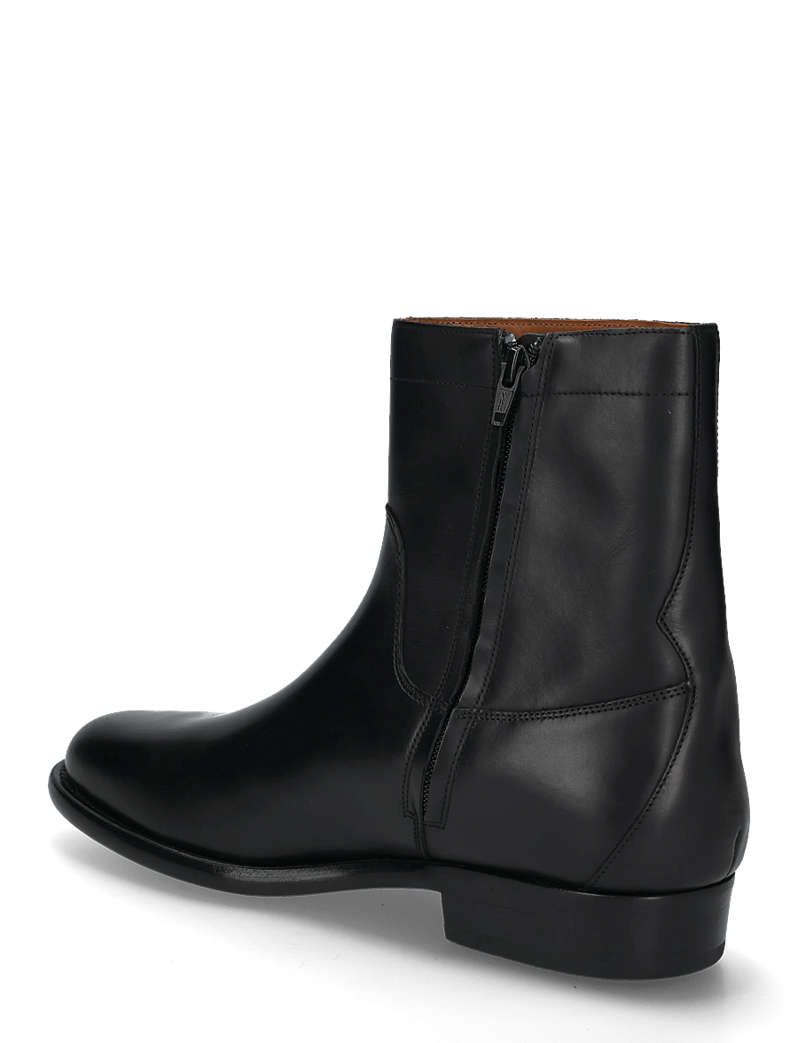 Polo Ralph Lauren - Owen Leather Zip Ankle Boot - chelsea boots - black - 1