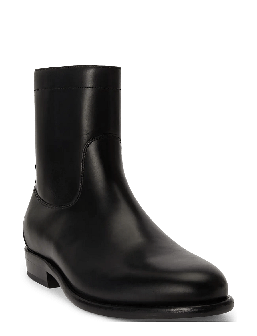 Polo Ralph Lauren - Owen Leather Zip Ankle Boot - black - 1