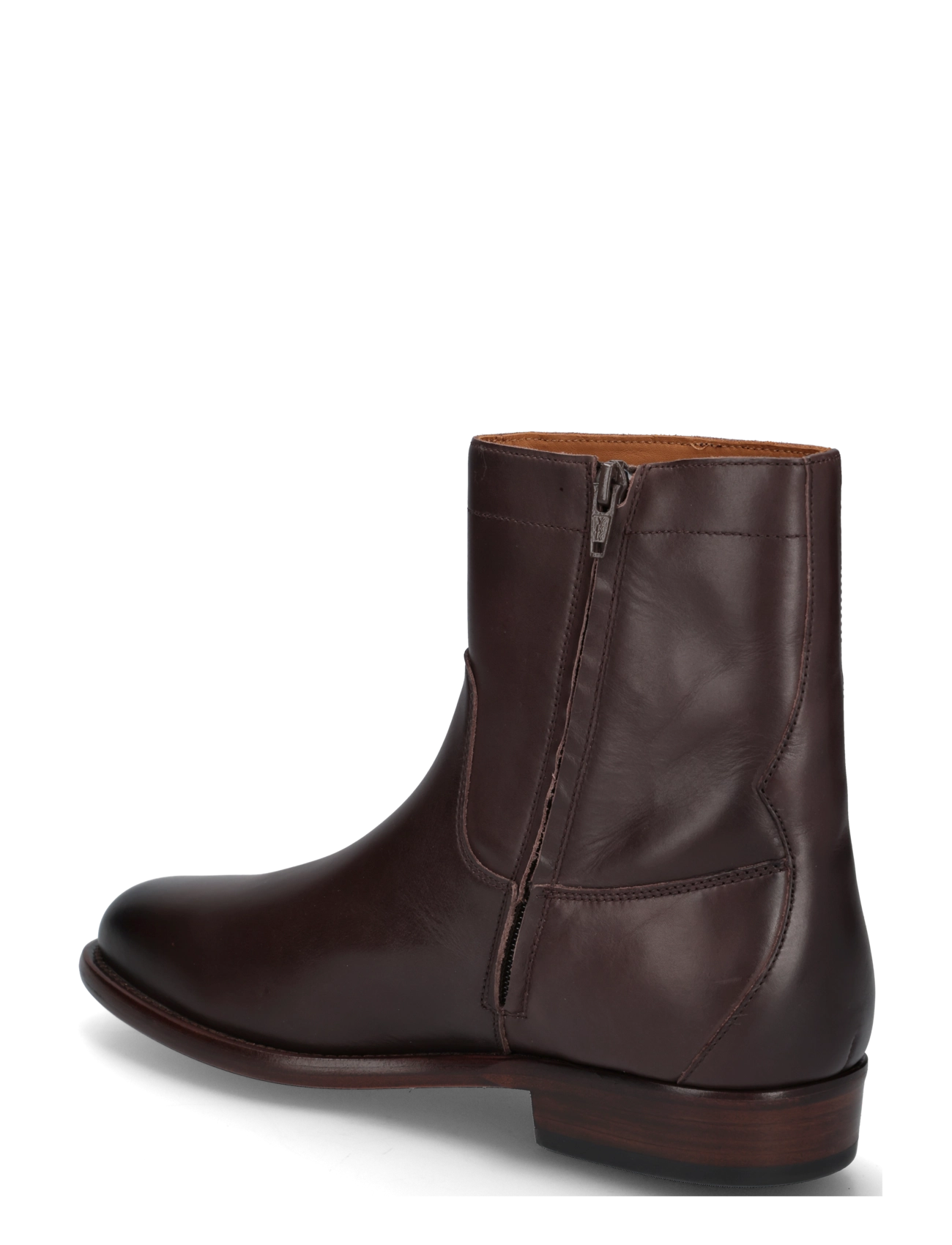 Polo Ralph Lauren - Owen Leather Zip Ankle Boot - chelsea boots - dark brown - 1