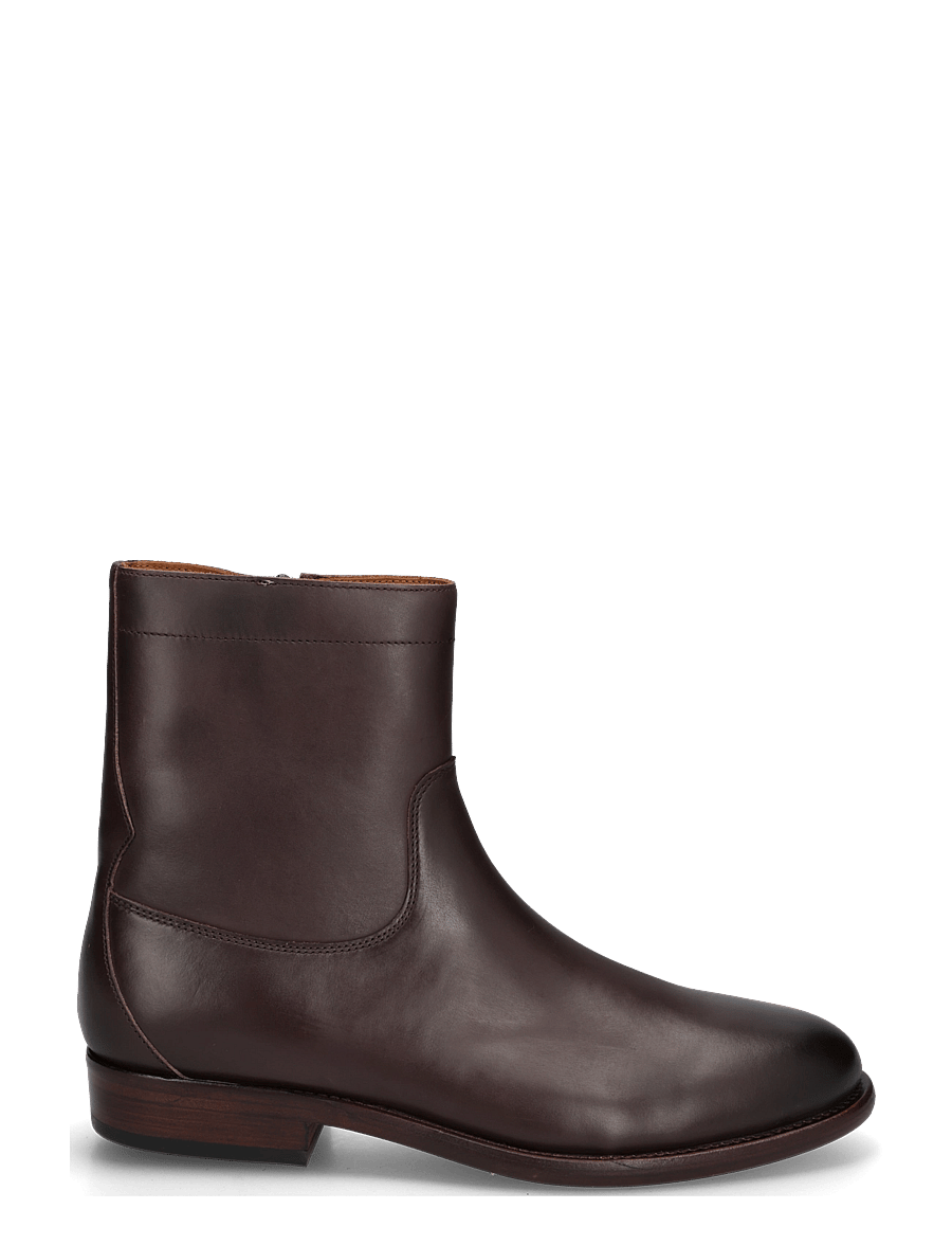 Polo Ralph Lauren - Owen Leather Zip Ankle Boot - chelsea boots - dark brown - 2