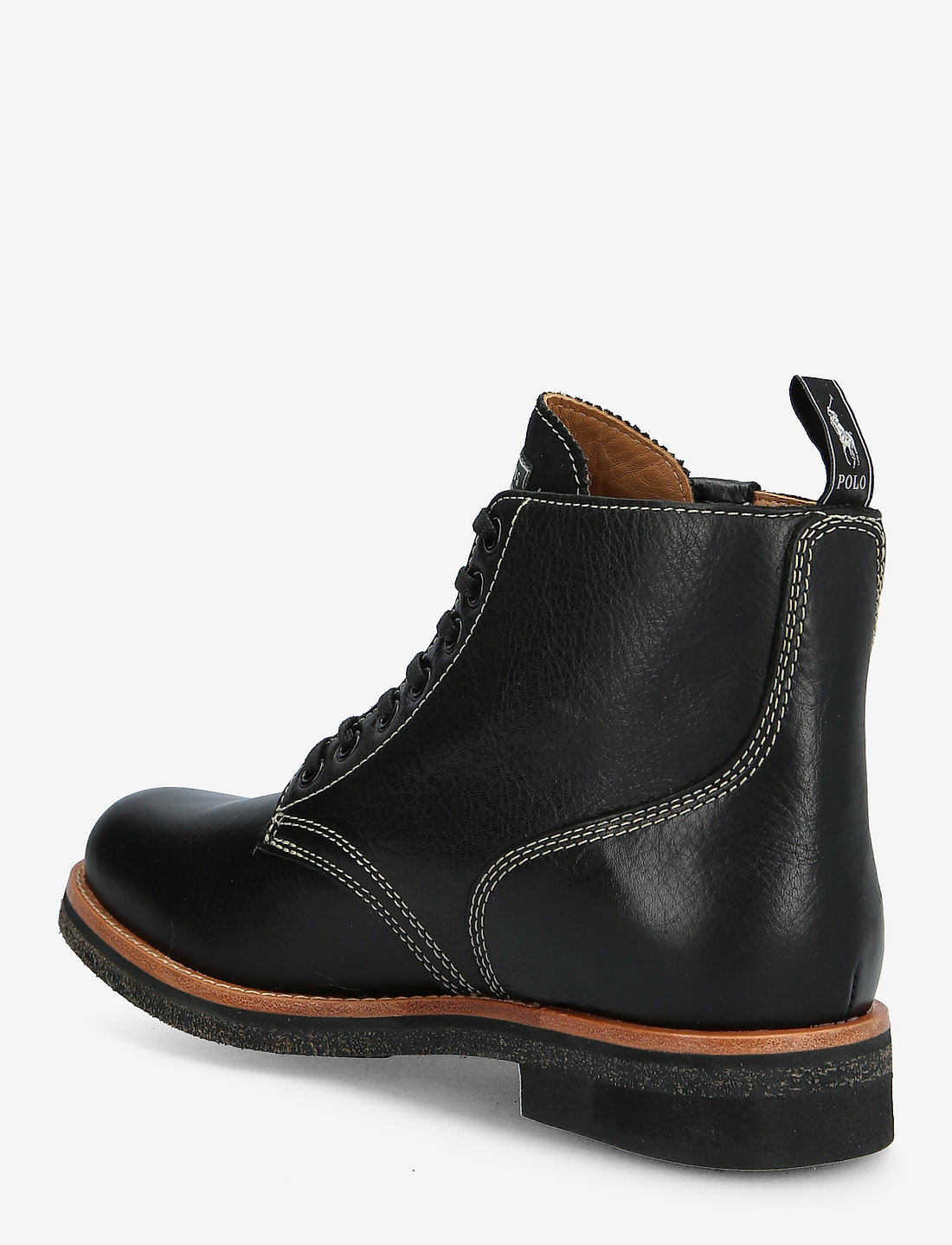 Polo top leather boots