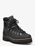 Alpine Leather-Suede Trail Boot - BLACK